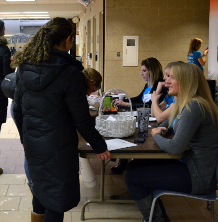 Sororities host an informative display for their chapter as they hope to attract new members for the spring and fall. Sorority recruitment began last Thursday. Photo By: Olivia Odette | Photographer